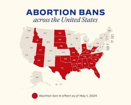 Map of Abortion Bans in the United States